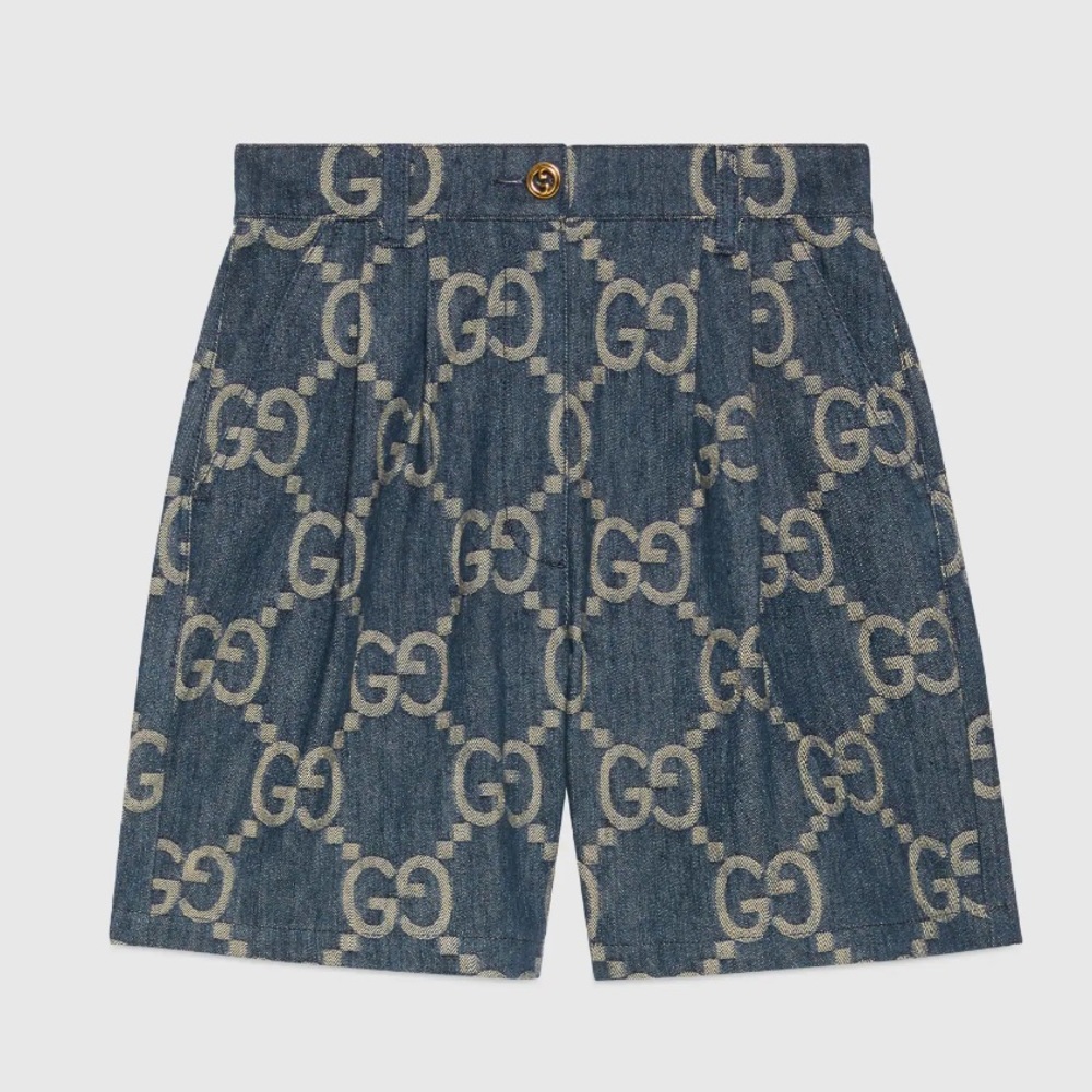 Gucci Aria Jumbo GG Denim Shorts - 38